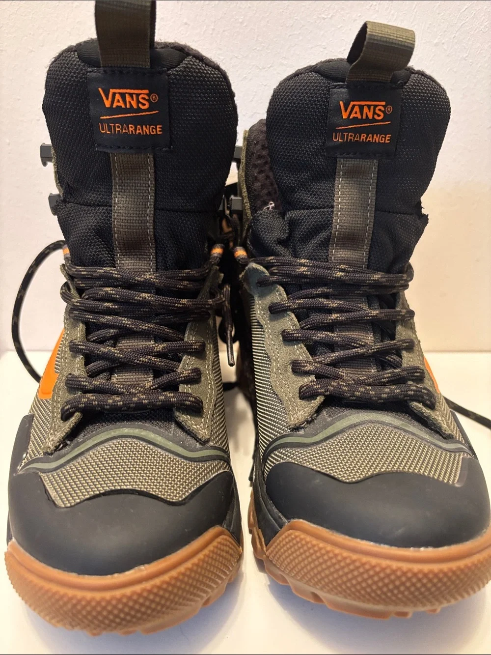 Vans Kids Olive Green and Orange Gore-Tex High-Top Boots ultra Range NWT